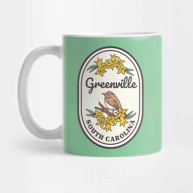 Greenville South Carolina Wren SC Tourist Souvenir by carolinafound